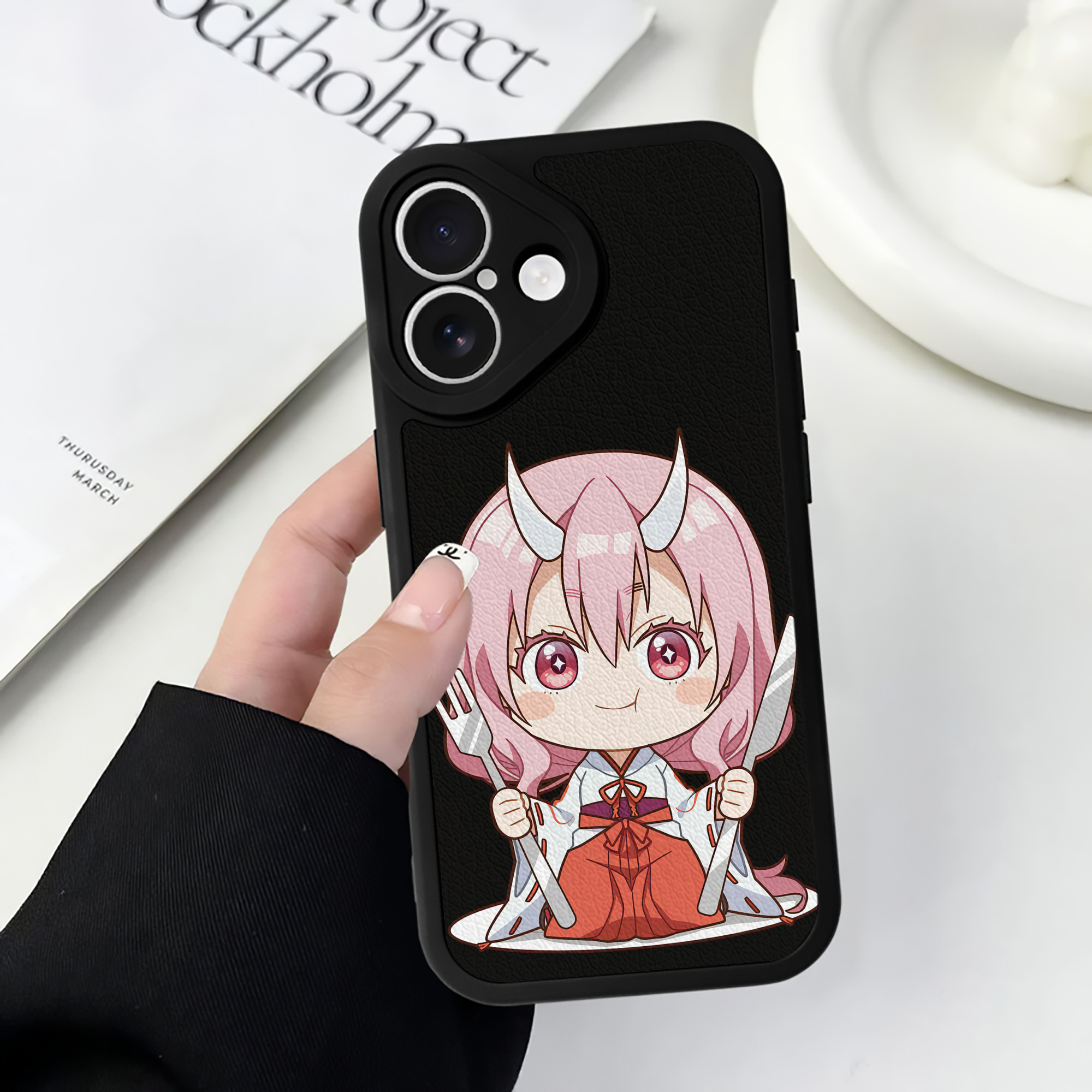 （画像用） 転スラ Regarding Reincarnated to Slime 【iPhone 16シリーズ対応】シリコンスマホケース（レザー調） 材質：シリコン
